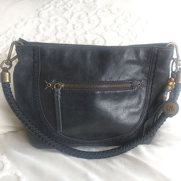 The Sak Indio SmokyBlack Leather Hobo Shoulder Bag - Picture 3 of 16